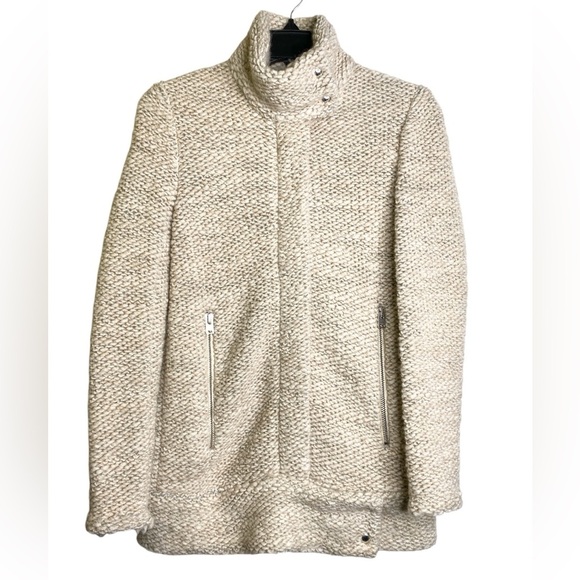 IRO Ajumaspe Wool/Alpaca Blend Boucle Zip Front Jacket IT 34 - Picture 2 of 8